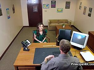 This soccer mom handles office tasks confidently