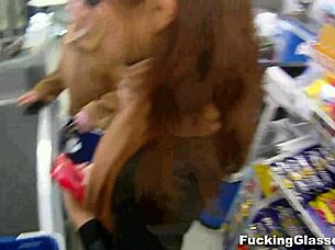 Shy Glasses Teen Rina Fucks On Stairway