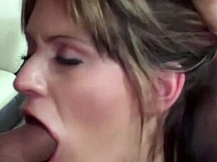 Slutty Brunette Sticks Two Fingers In Her Pussy While A Big Cock Drills Her Anally