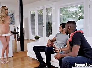 Karla Kush Roughly Banged by Two Big Black Cocks in Intense Threesome