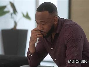 Milf tries big black cock after breakup.