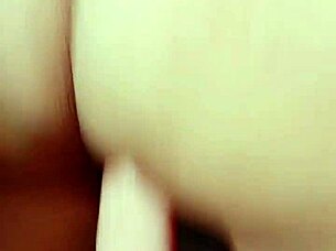 watching my sister-in-law use a thick toy for multiple orgasms