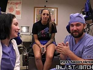 stefania mafras' face covered in close-up latex scene