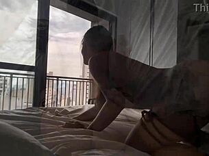 Perfect doggystyle with creampie from muscular black bodybuilder