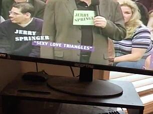 Jerry springer lesbians kiss and have sex in narrative scene