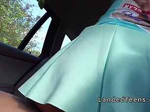 pierced nose teen 18+ hitchhiker fucks pov in public