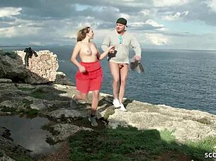 German Young Couple Fucks Outdoors On Mallorca Vacation