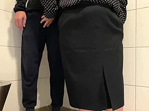 Can Curvy Stepmom Make Stepson Cum in Public Toilet?