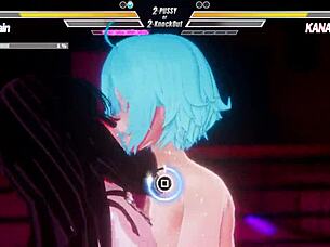 Lesbian Friends Compete in Fun Battle Seven