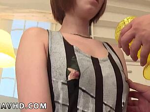 Uncontrollable Japanese Babe Risa Mizuki, A Horny Hardcore Mummy With Unshaved Poon, Gets Creampied By Numerous Guys