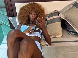 i feel so sexy with this ebony skinny pussy deepthroat on big cock pov