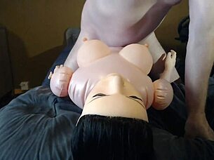 chubby sex doll marina fucked with small cock