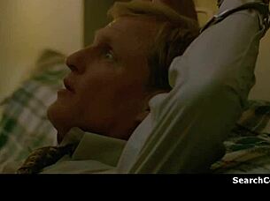 alexandra daddario naked in bondage on the sofa, what a sight