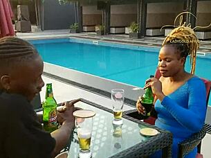 In an exclusive bar, the ebony sex goddess meets the Naija pornstar for MAXIMUM fun.