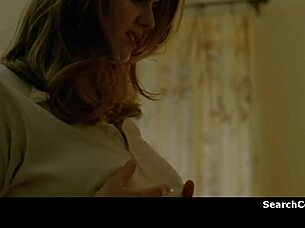 alexandra daddario naked in bondage on the sofa, what a sight