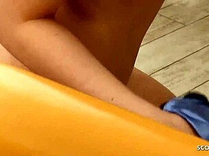 Nudist Couple Surprises Old Guy with Intense Wife Blowjob