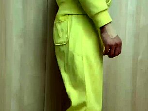 asian girl in tennis uniform teases ass