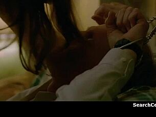 alexandra daddario naked in bondage on the sofa, what a sight