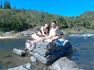 Watch this couple scream during risky public sex on the bus