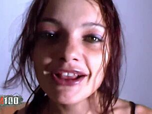 alicya says, 'fuck me rough, terry, quickie with my small tits'