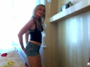 i have a new pair of skinny jeans to try on, showing off my petite figure