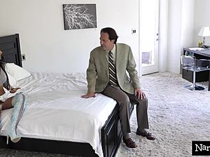 Swallow my cock to save your job, Amia Miley?