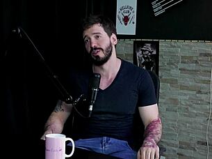 hey, arthur aily in sheer red likes pain and inversion