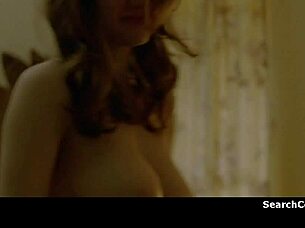 alexandra daddario naked in bondage on the sofa, what a sight