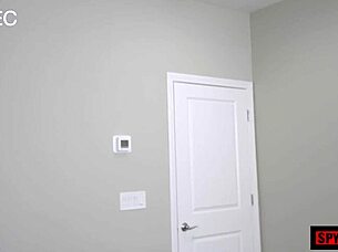 camilla cream begs for stepdad's monster cock, riding and getting creampie after catching him stroking