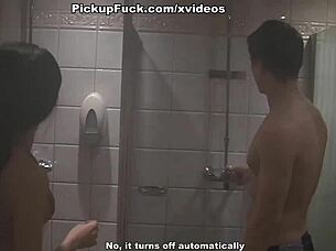 Skinny Girl Gives Head At Stag Party