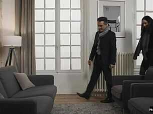 cassie del isla, this horny brunette pornstar, bends over for big cock anal, ass to mouth bareback in 4k teaser.