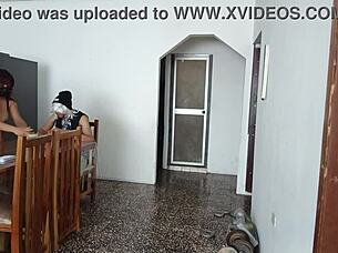 my latina maid whore shakes her big ass on camera