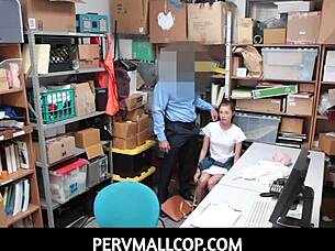 Petite Thief Begs For Sex, But Don't Tell Her Stepdaddy