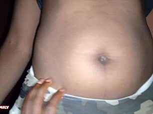 Big Ass Ebony Girlfriend Rides Man In Dark Room For Orgasms