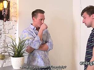 bankrupt boyfriend lets sexy friend bang his ex-girlfriend for cash in a group threesome