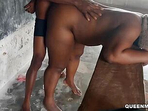 I had a nice time fucking my ebony science teacher doggystyle with her big tits bouncing