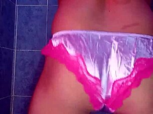 modeling my sexy satin panties and lingerie 😍