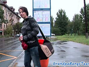 Wow! Bigtit Eurobabe Bangs Grandpa in Heels!