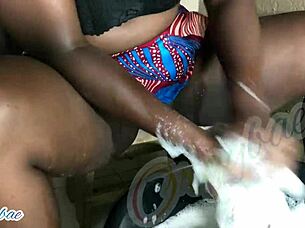 Doing weekend laundry as a housewife.