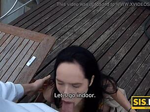 flapper teen feels greedy sucking stepbrother's dick and having passionate vaginal sex