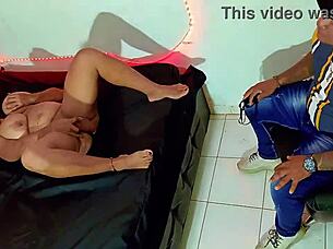 I Watch Old Whore Seduce Client, Shaking Saggy Tits And Wet Pussy In Bar Room