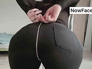 Watch this big ass girl ride toys for gaping anal and vaginal fun?