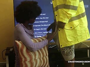 The housewife says, 'bend me over for rough ebony fucking'