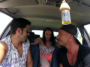 Watch Busty Brit Blow Cock Publicly Before Sex!