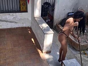 i bent over for anal fucking in my bikini bottom