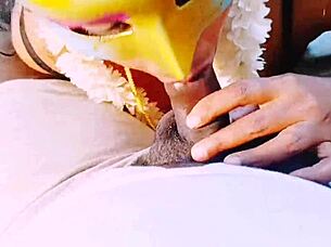 Indian sexy bhabi engages in intimate acts with telugu talks