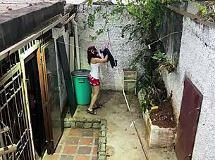 Fucking the neighbor while her husband works 😏