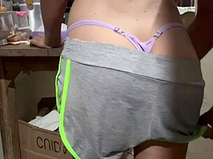 While I Make Food He Eats My Ass in the Kitchen