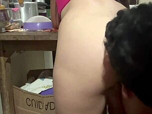 While I Make Food He Eats My Ass in the Kitchen