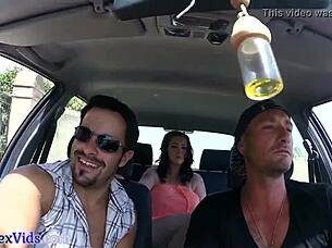 Watch Busty Brit Blow Cock Publicly Before Sex!